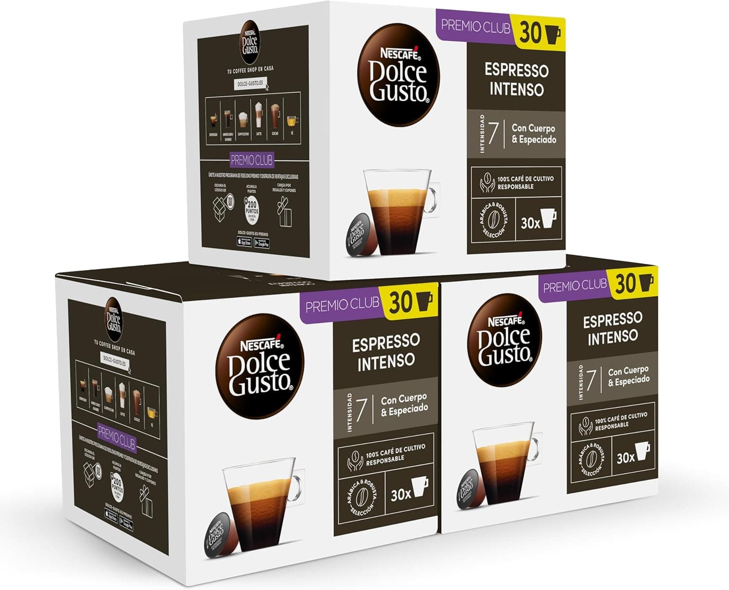 NESCAFÉ Dolce Gusto Espresso Intenso | 90 cápsulas de café intensidade 7 para máquinas Dolce Gusto