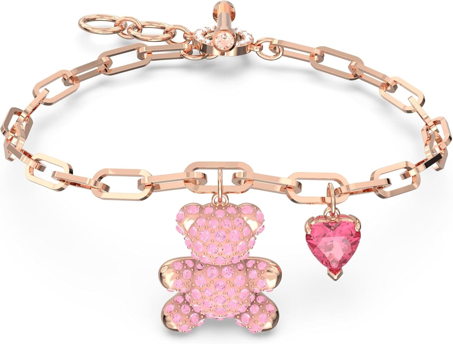 Swarovski Teddy Coleção Contemporânea, Dourado Rosa/Banho de Ouro Rosa