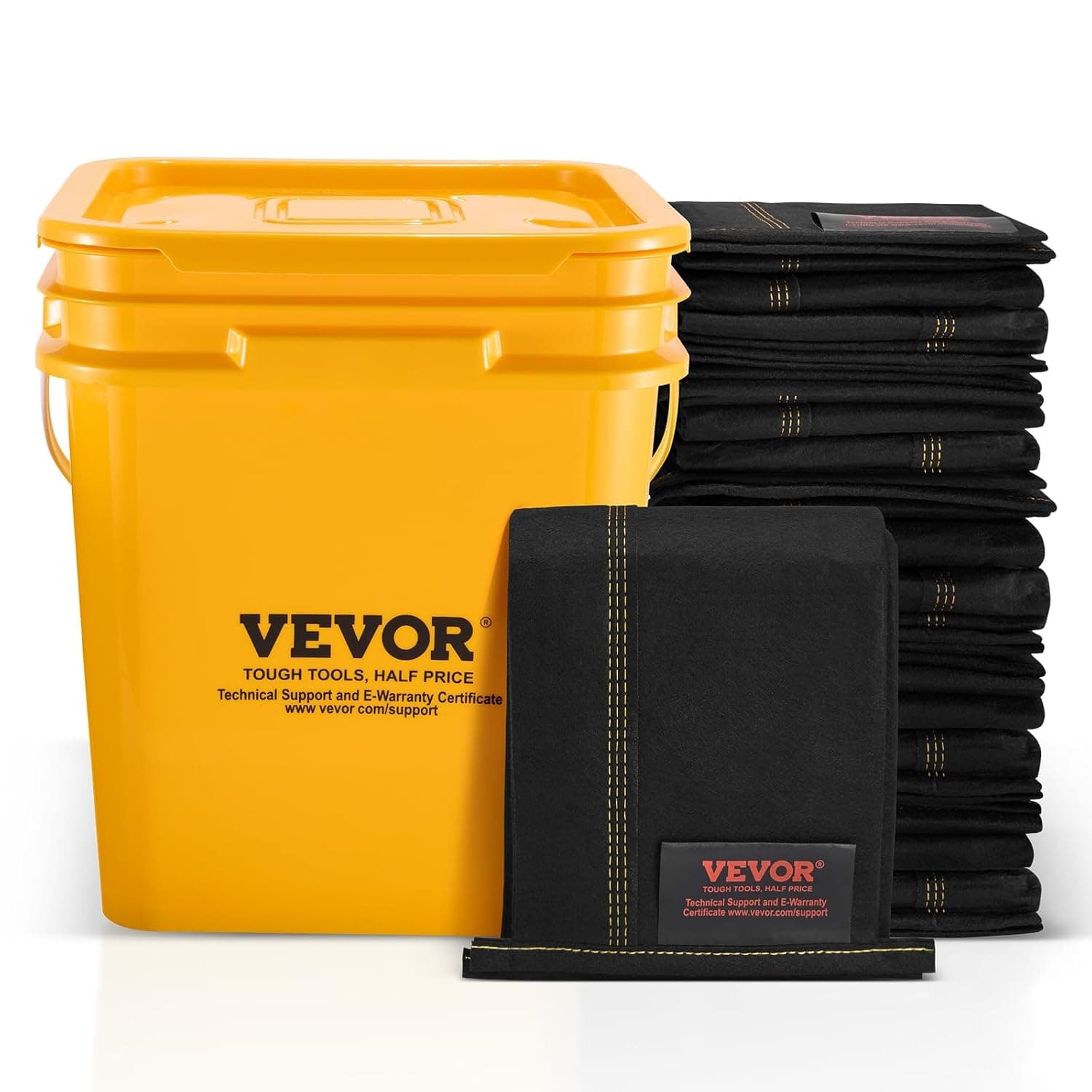 VEVOR Barreira anti-inundações, conjunto de 10 sacos contra enchentes, 153 x 15,5 cm, dispositivo de proteção contra enchentes, com cubo de plástico ativado por água para porta garagem entrada porões