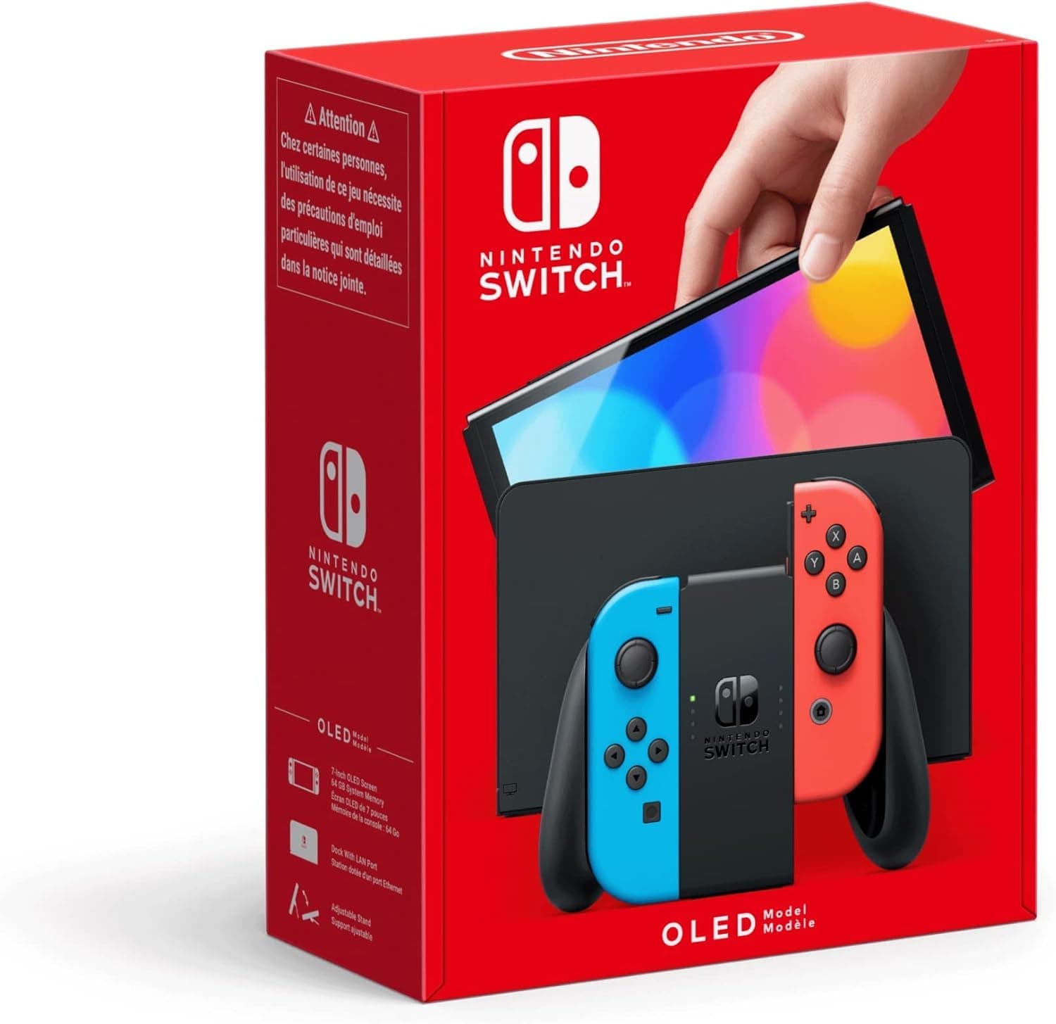 Nintendo Switch (versão OLED) Azul Neon/Vermelho Neon