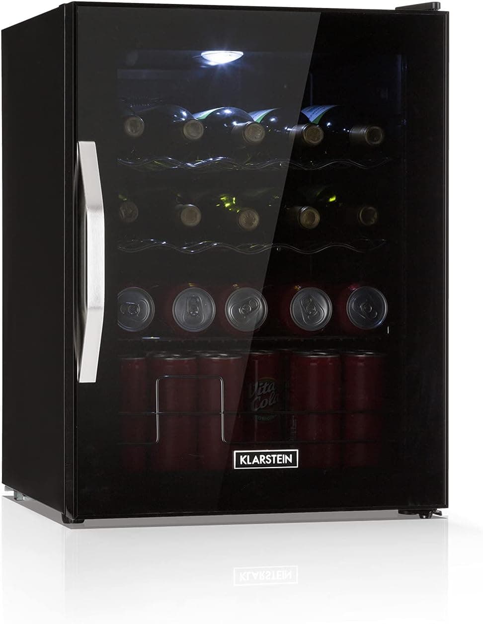 Klarstein | Frigorífico compacto de 60L com porta de vidro para bebidas