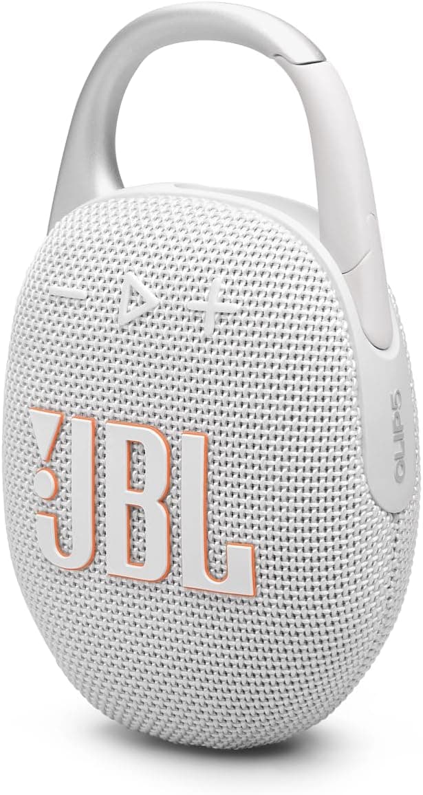 JBL Clip 5, altifalante sem fios portátil com Bluetooth, resistente à água e ao pó IP67, até 12 h de reprodução e muito mais com Playtime Boost ativado, cinzento