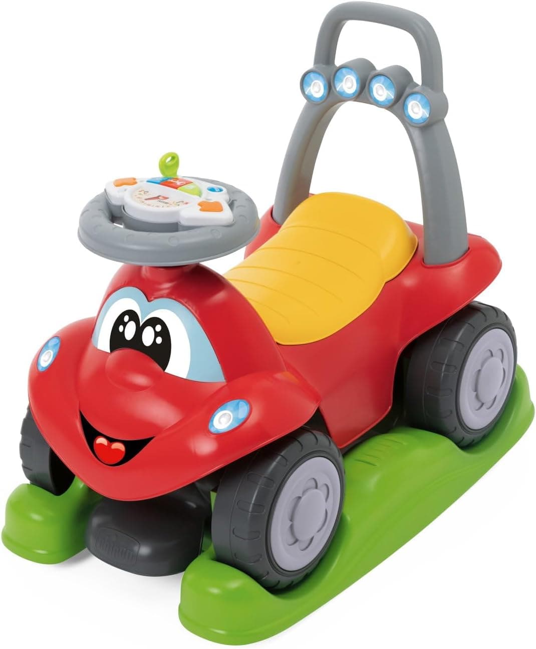 Chicco correpasillos Billy 4en1, correpasillos para niños, 4 modos de juego en 1, función balancín, primeros pasos y correpasillos, módulo de volante electrónico con luces y sonidos, 9-36 meses Billy Cuatro