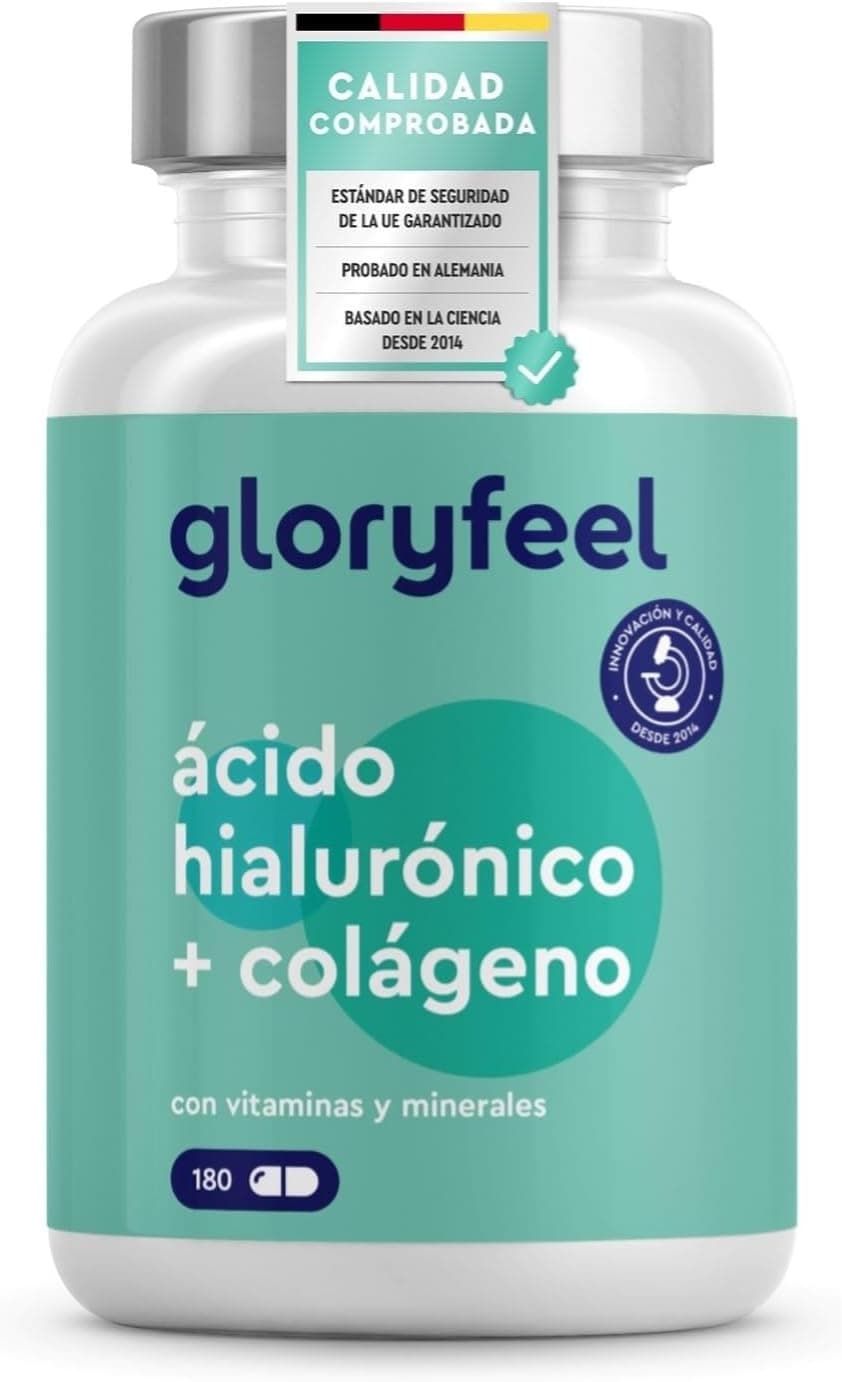Colágeno ácido hialurónico vitamina C natural biotina zinco selénio extrato de bambu - para a pele, articulações, ossos e cabelos - 180 cápsulas (fornecimento para 3 meses)