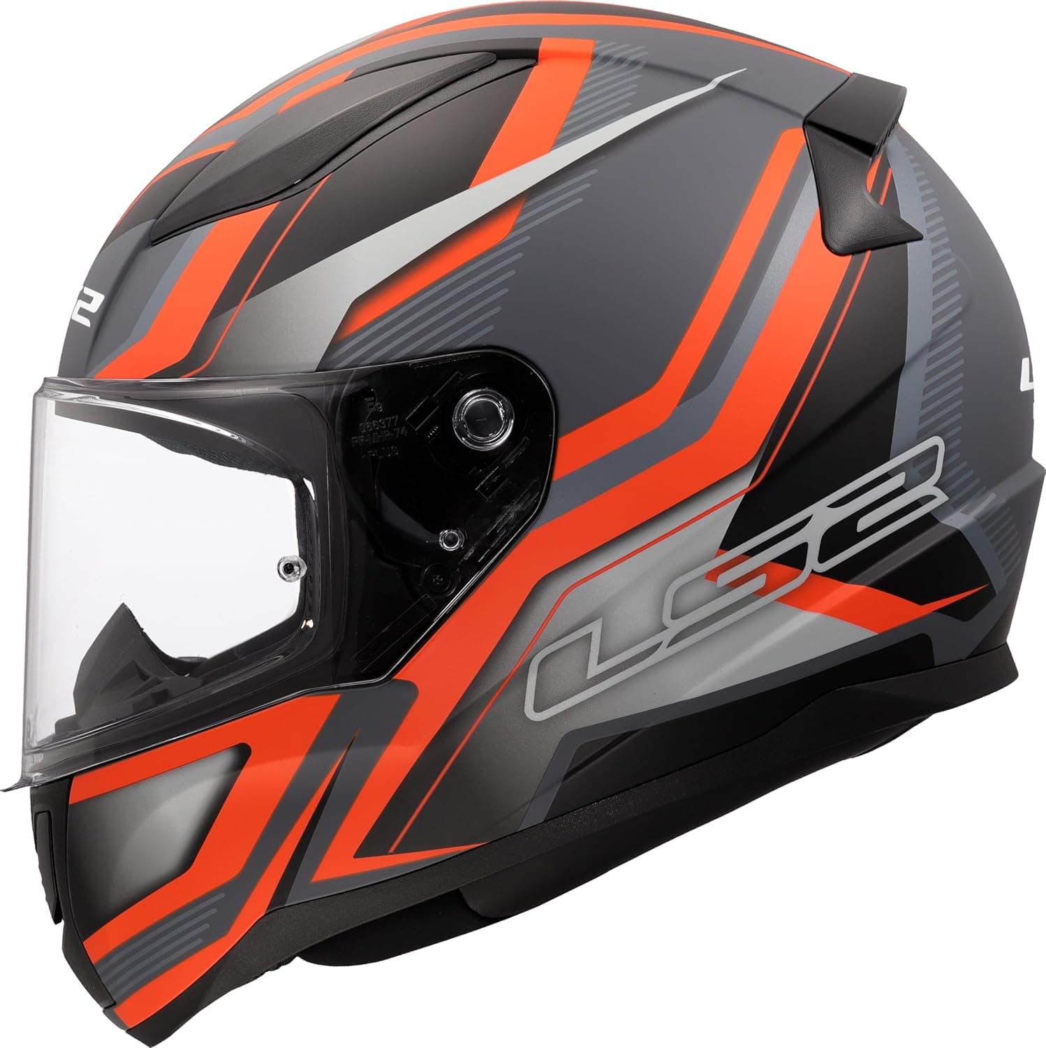 LS2 Rapid II Flitz | Capacete integral para motociclista cor laranja mate e cinzento