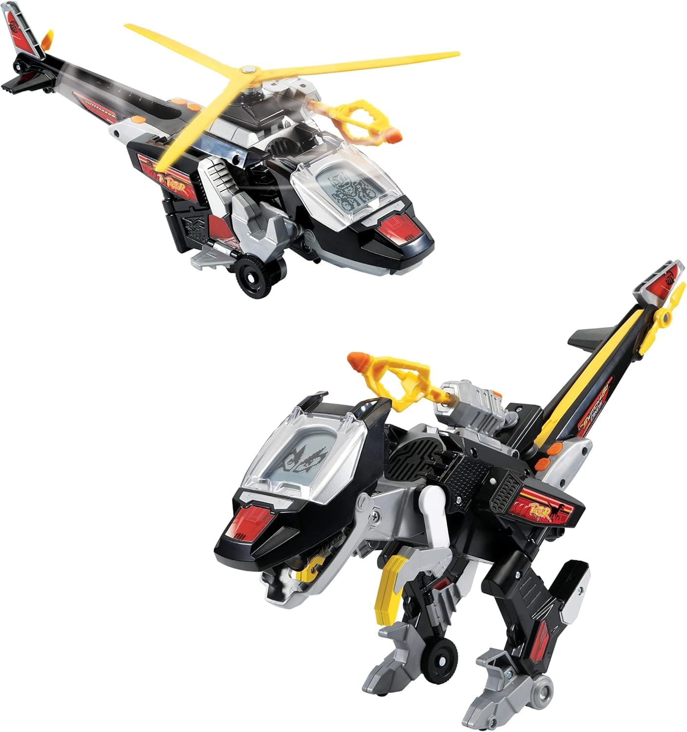 VTech -Switch & GO VELOCIRRAPT Switch & Go Dinos, Black Velocirráptor, dinossauro que se transforma em veículo, brinquedo para crianças + 3 anos, versão ESP (3480-141467), cor, único
