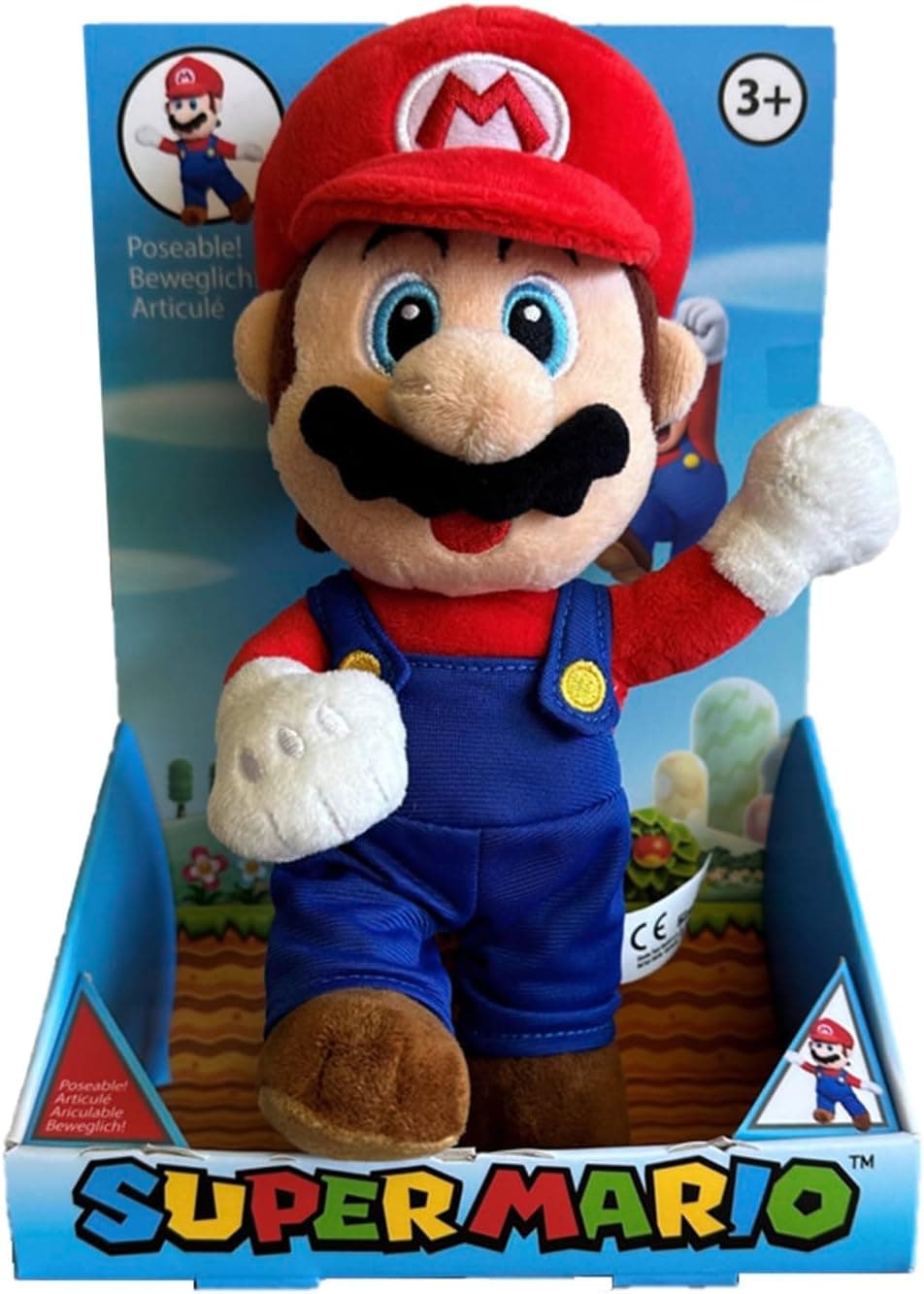 Simba Peluche posável de Mario 25 cm. Mantém diferentes poses. para crianças com mais de 3 anos.