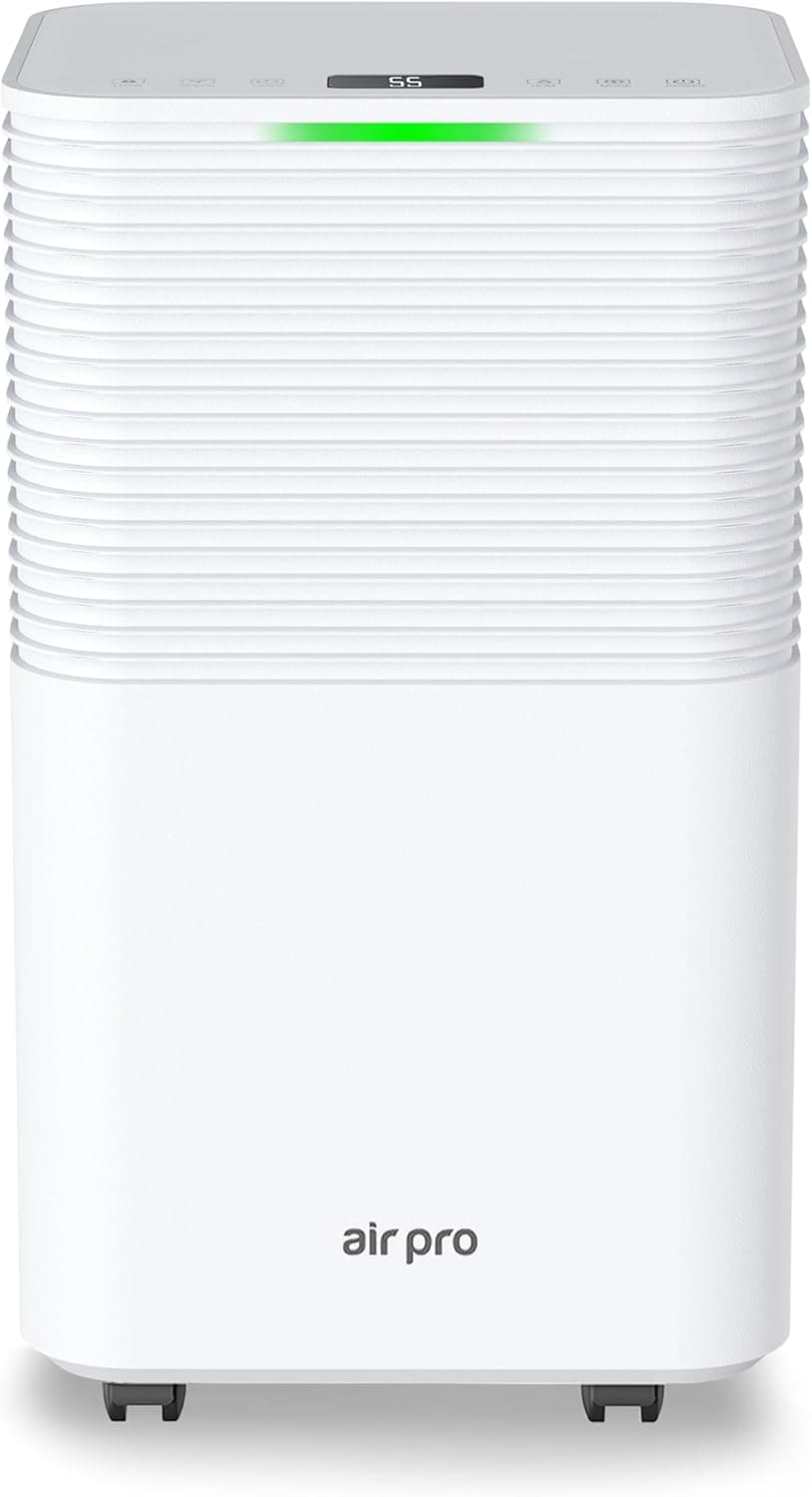 Air Pro Deshumidificador digital 12 l/dia - grande depósito de 2 litros, modo de repouso, temporizador de 24 horas para secagem de roupas, quartos, otanos, garagens e cozinhas desumidificador elétrico