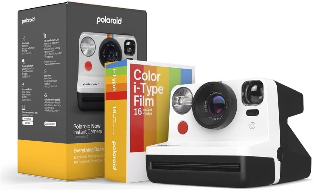 Polaroid Now Gen 2 | Câmara instantânea com filme a preto e branco