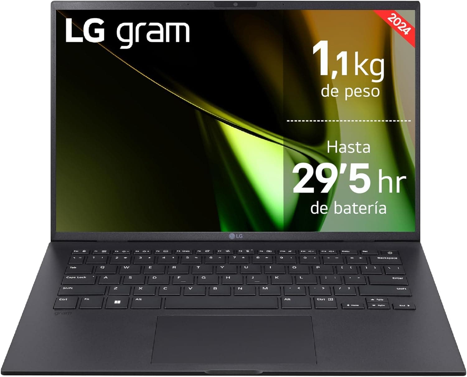 LG Gram 14ZD90S-G.AX75B Computador portátil ultraleve de 35,5 cm (14 polegadas) 1920 x 1200, painel IPS anti-reflexo, Intel Core ultra 7, 16 GB RAM, 512 GB SSD, 1,120 g
