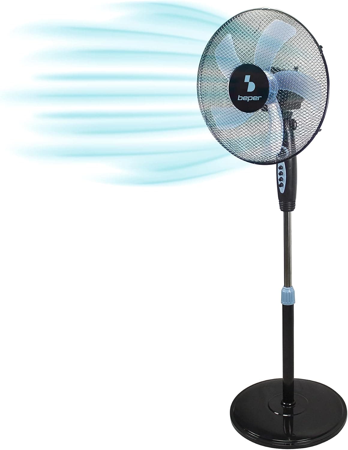 BEPER P206VEN130 Ventoinha de pé com temporizador - ventilador potente 5 pás, 40 cm, 40 W