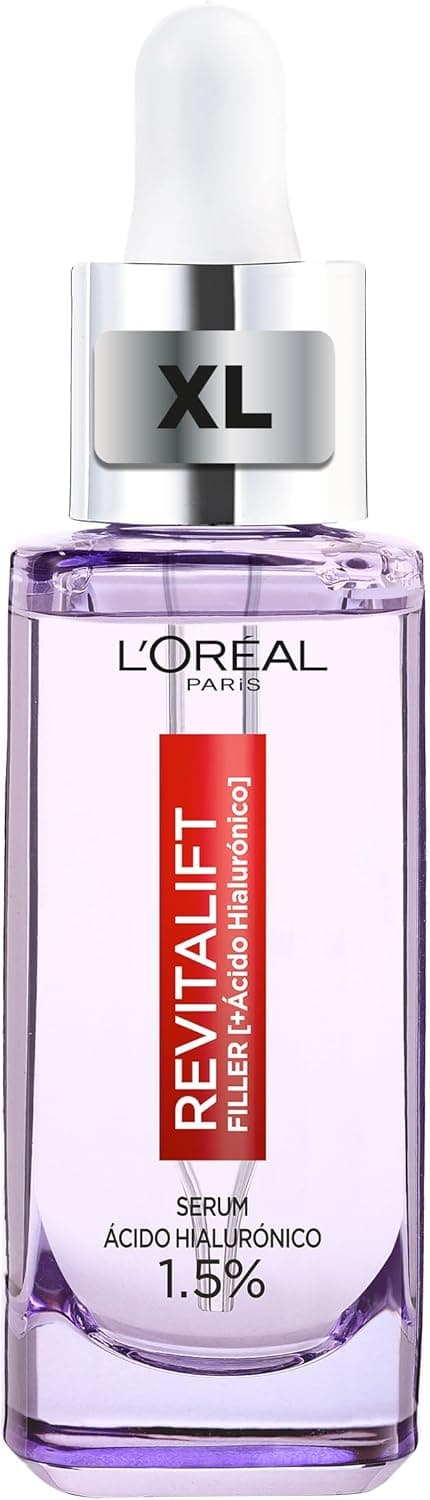 L'Oréal Paris Revitalift Filler Sérum anti-idade [1,5% ácido hialurónico vitamina Cg glicerina]. Nº 1 do mundo. Hidratação duradoura e profunda ao envelope. Ilumine e preencha em 1H. 50 ml/gg