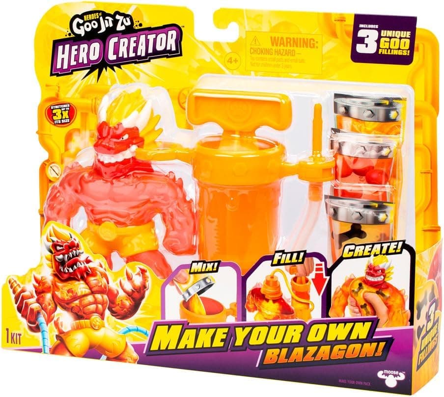 BANDAI Heroes of Goo JIT Zu Figura de ação Hero Creator, crie a sua própria figura do grande blazagon e liberte as possibilidades, estrutura e alongamento, multicoloridas, CO42785