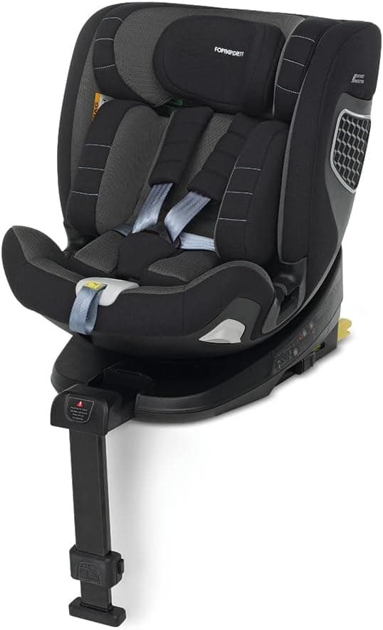 Foppapedretti Cadeira de carro FP360 I-Size, assento giratório de 360°, para crianças de 40 a 150 cm de altura, 0-12 anos, em conformidade com ECE R129, fixação Dualfix (Isofix e non), Safe Body