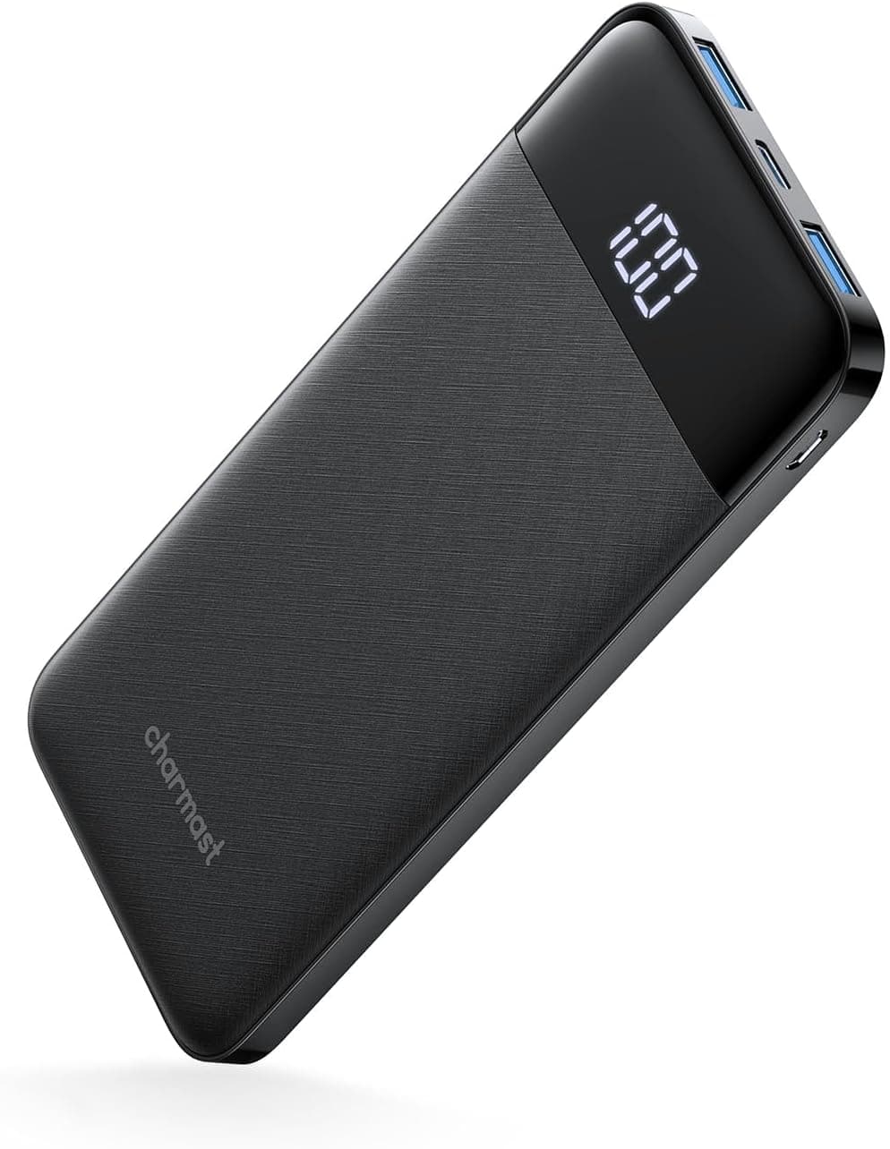 Bateria externa 10400 mAh Power Bank USB C 5 V/3A com LED ecrã bateria portátil Charmast Ultra Slim Powerbank