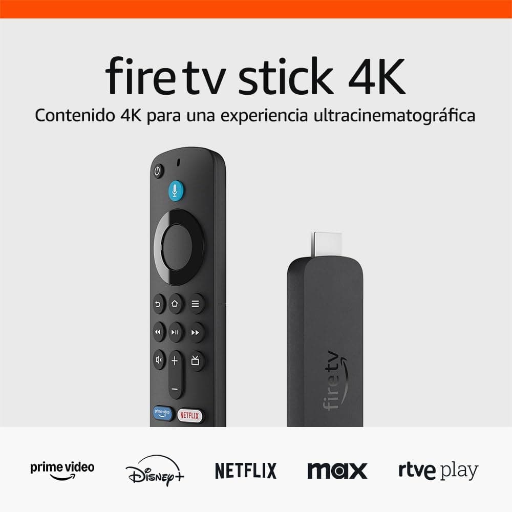 Amazon Fire TV Stick 4K | Dispositivo de streaming compatível com Wi-Fi 6, Dolby Vision, Dolby Atmos e HDR10+