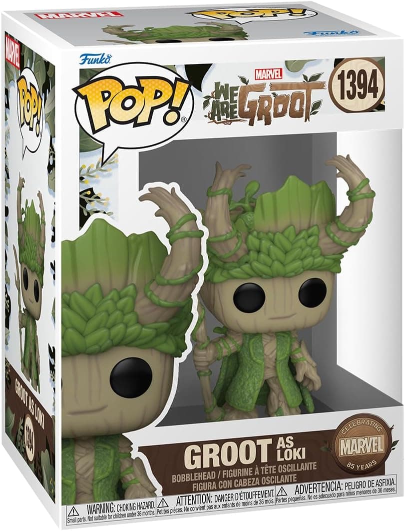 Funko Pop! Marvel: Wag - Loki - We Are Groot - Figura de vinil colecionável 