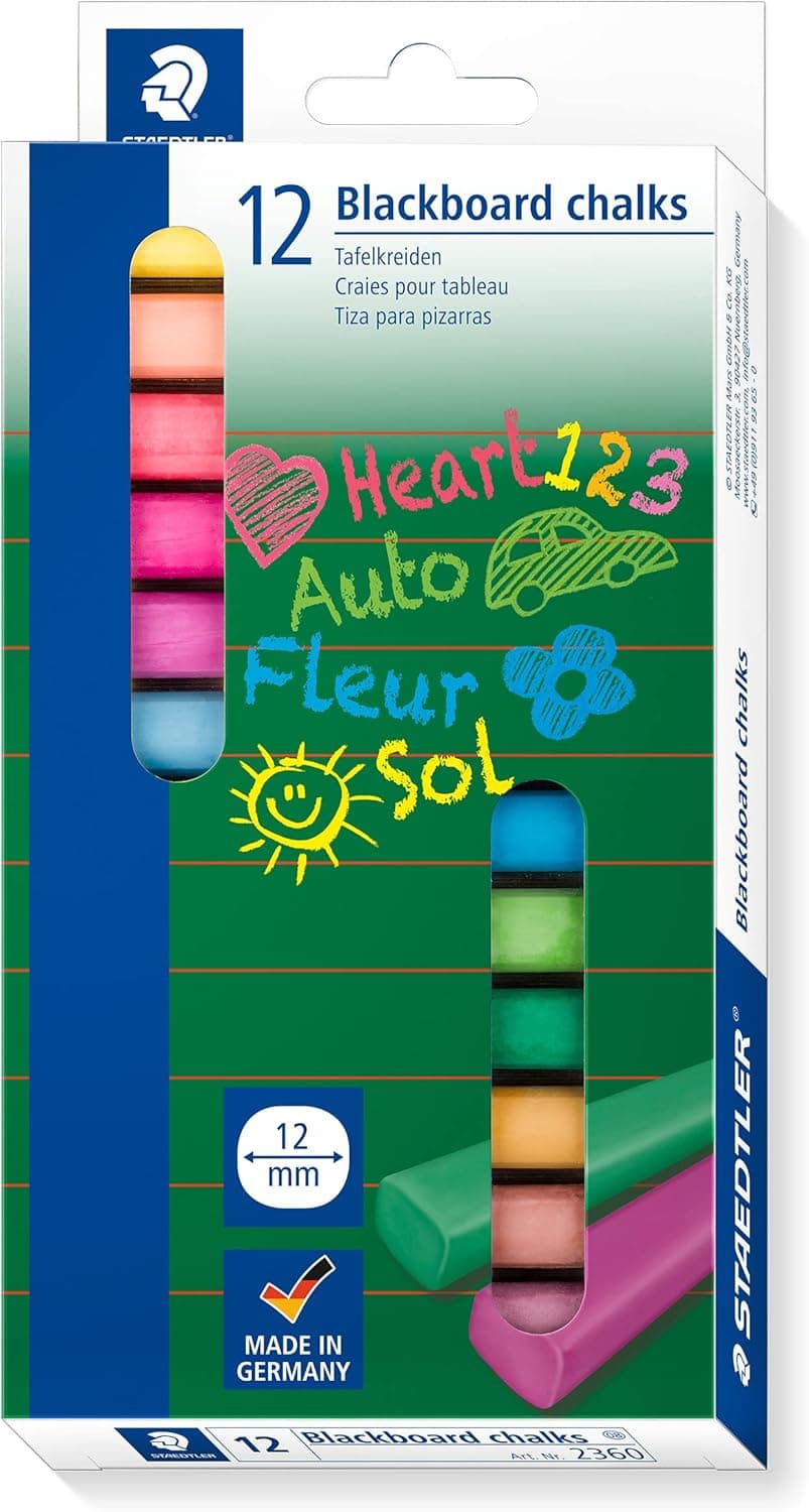 STAEDTLER Noris Club 2360 - Giz de cores para ardósia