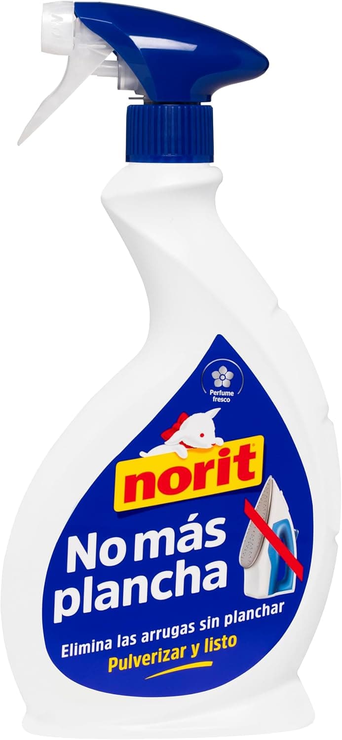 Norit - Chega de passar a ferro, spray anti-rugas, elimina rugas sem necessidade de passar a ferro, aroma fresco, adequado para todas as roupas, fórmula respeitosa - 500 ml