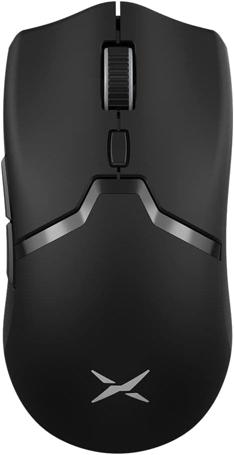 DeLUX M800PRO Rato Gaming sem fio, sensor Paw 3395 com 26000 dpi, 72 g leve, conexão multidispositivo, interruptores huano rosa, bateria de 80 horas (preto)