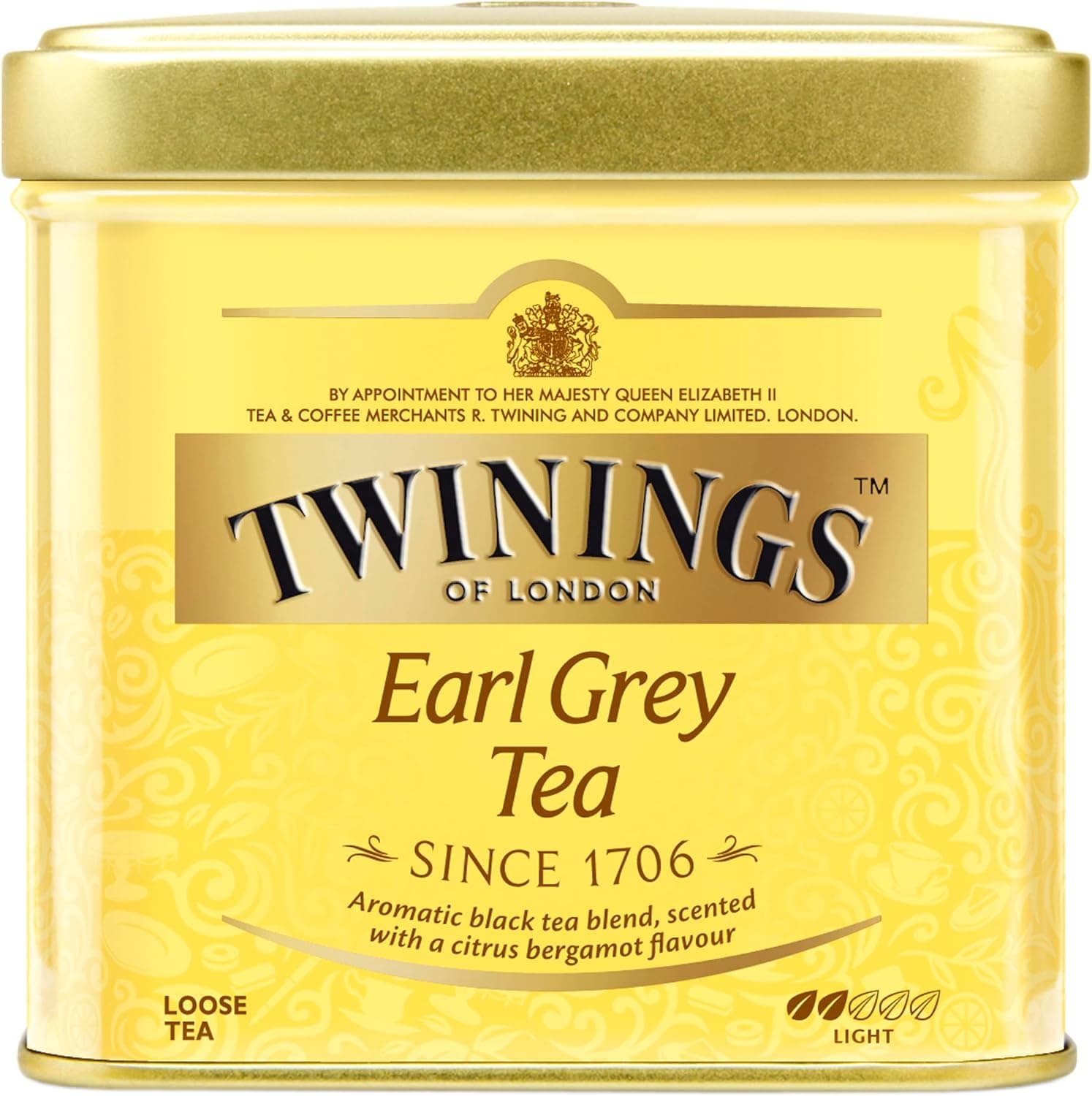 Twinings Of London Earl Grey | Chá preto em lata, pack de 2 x 100 g
