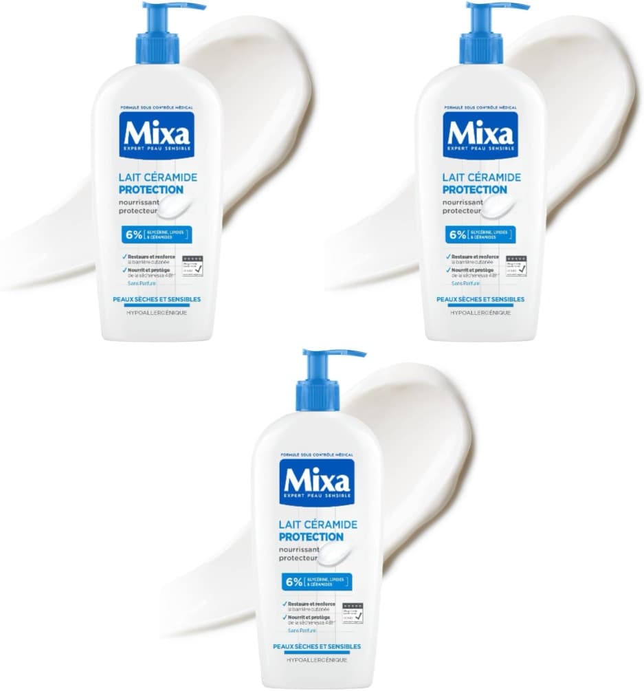 Mixa Loção corporal Ceramide Protect para pele seca 400 ml