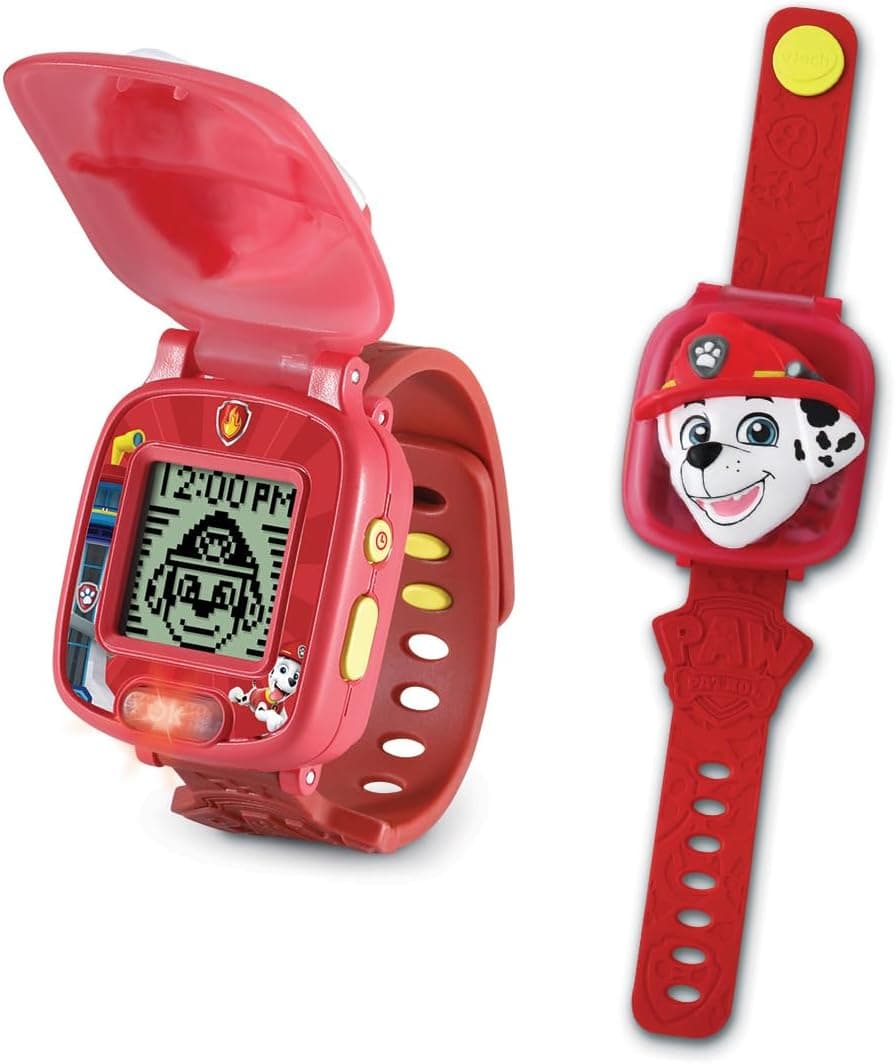 VTech Marshall Paw Patrol | Relógio educativo interativo para crianças com jogos e personalização