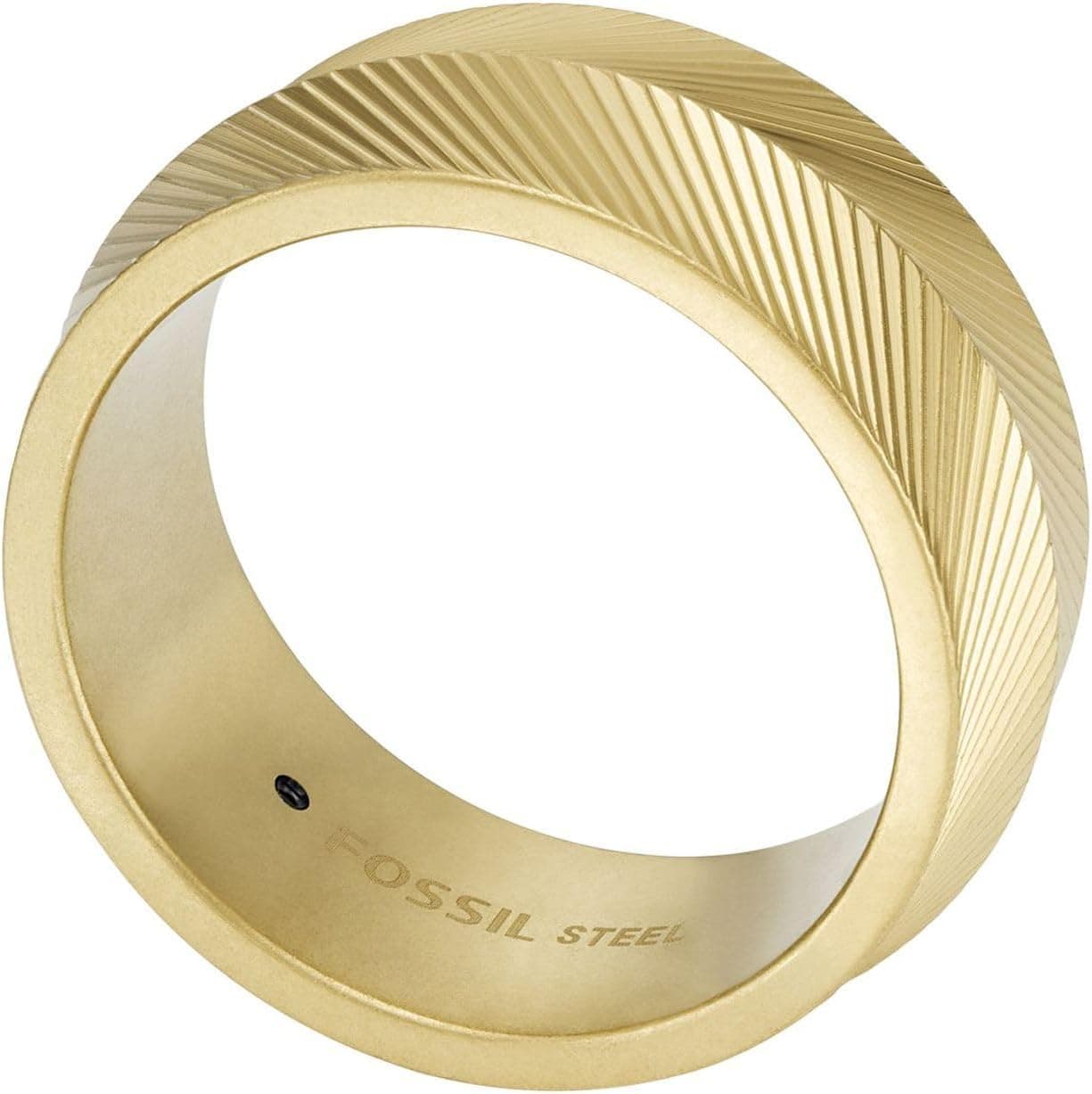 Fossil anel Harlow para homem, aço inoxidável dourado