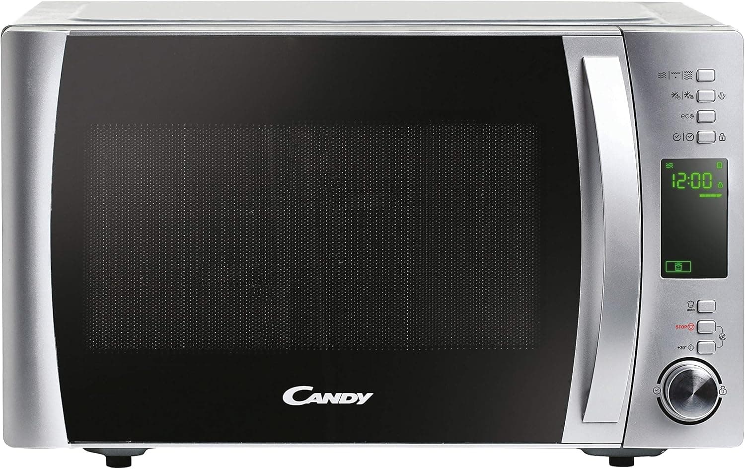 Candy X-Range CMXG22DS/ST, micro-ondas com brilho, 22L, 1250W, 5 níveis, digital, 40 programas, bloqueio, prato 25,5 cm, Grill Rack, acessório a vapor, cozinha expressa, temporizador, aplicativo