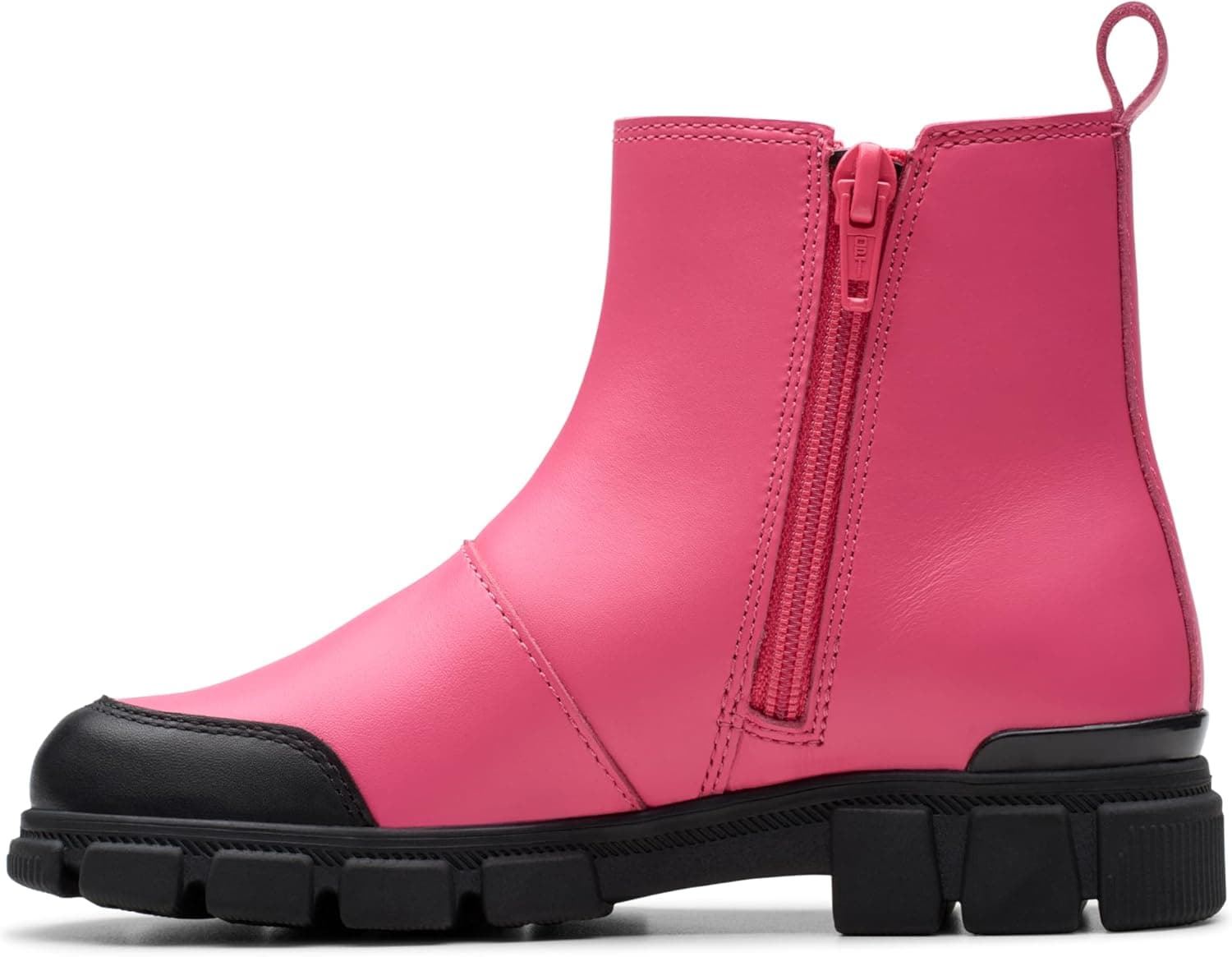 Clarks Evynchelsea K | Botas estilo Chelsea para crianças em pele rosa