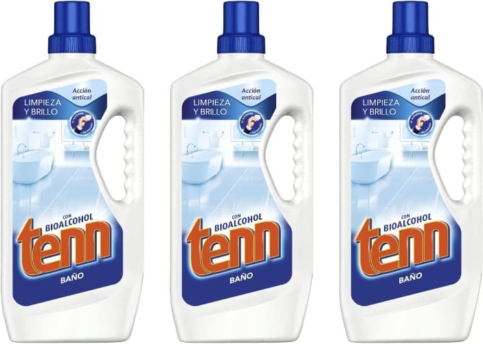 Tenn - Limpador multiusos para casa de banho com efeito antical: Limpeza profunda e brilho duradouro para todas as superfícies - fragrância fresca, 1,3 litros x 3