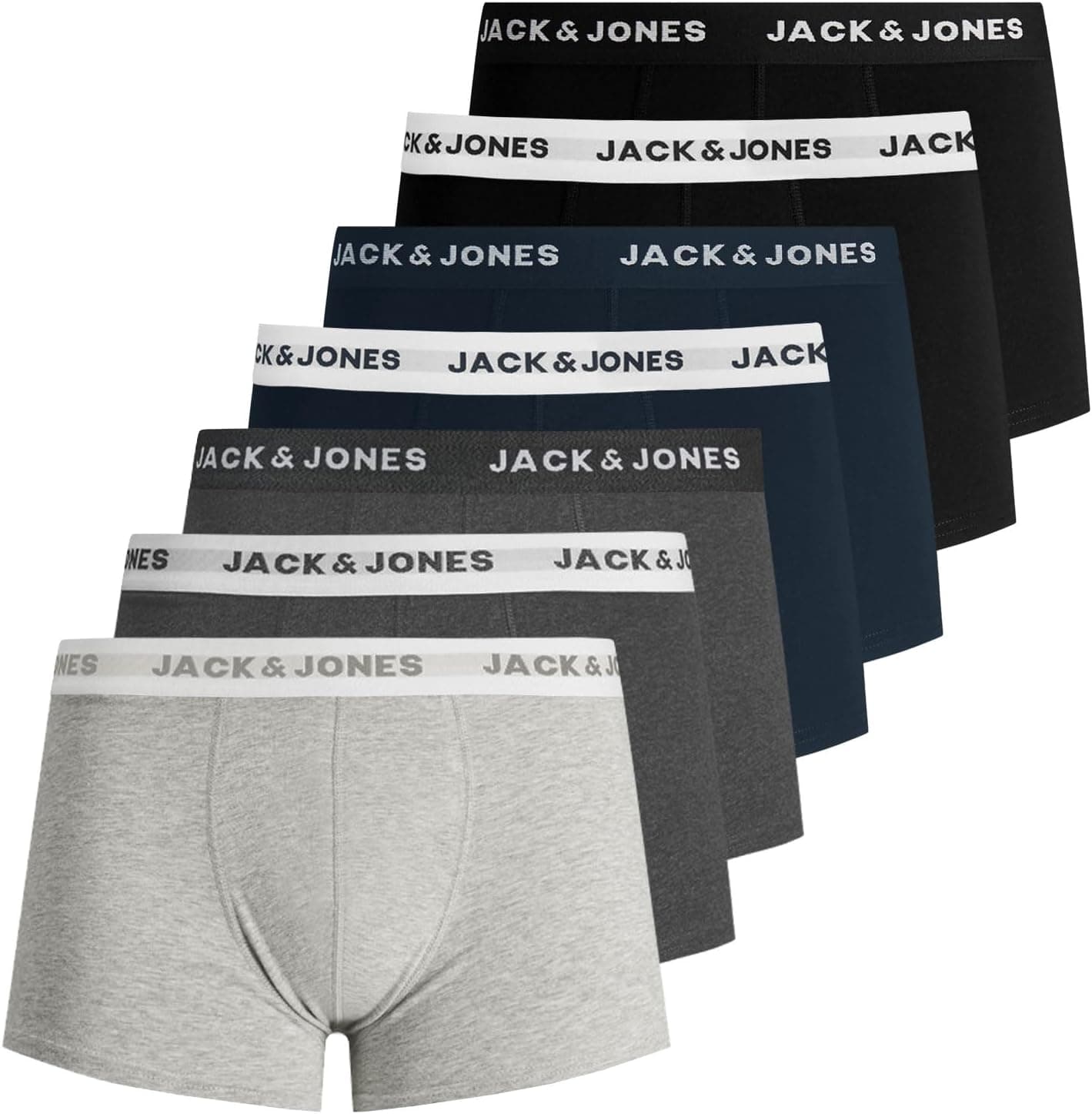 JACK & JONES Boxers para homem, pack de 7
