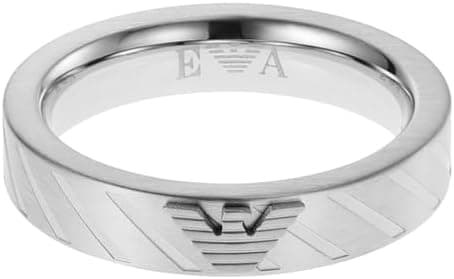 Emporio Armani Anel Aço Inoxidável | Anel masculino em prata