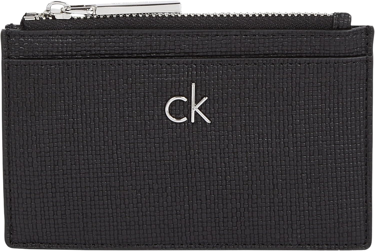 Calvin Klein Porta-cartões homem Daily Cardholder com fecho de correr, preto (CK Black), tamanho único