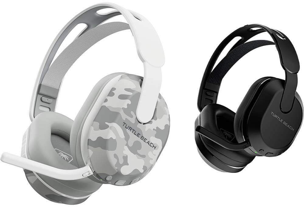 Headset gaming sem fios Turtle Beach Stealth 500 Arctic Camo com 40 horas de autonomia e Bluetooth para PS5, PS4, PC e dispositivos móveis