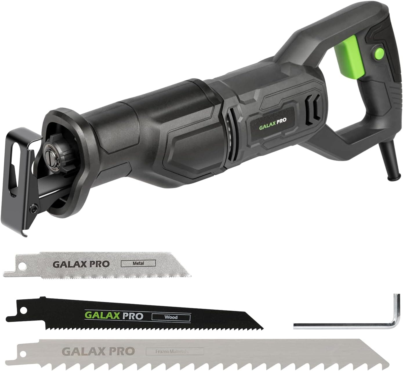 GALAX PRO Serra de recorte de 710 W com velocidade variável de 3000 RPM, para cortes precisos em madeira, metal e outros, troca de lâminas sem ferramentas