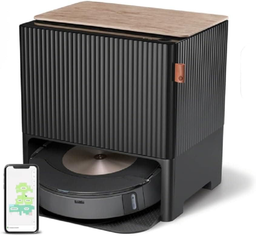 iRobot Robot aspirador e esvaziamento automático CleanBase 2 em 1 Roomba Combo j9 com estação de enchimento e esvaziamento automático CleanBase e sistema de limpeza inovador, cor castanho Alce 