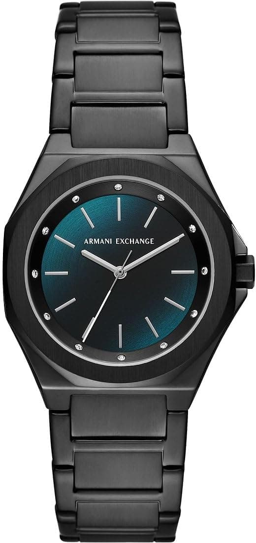Armani Exchange Relógio para mulher, movimento trifásico, relógio de aço com caixa de 34 mm