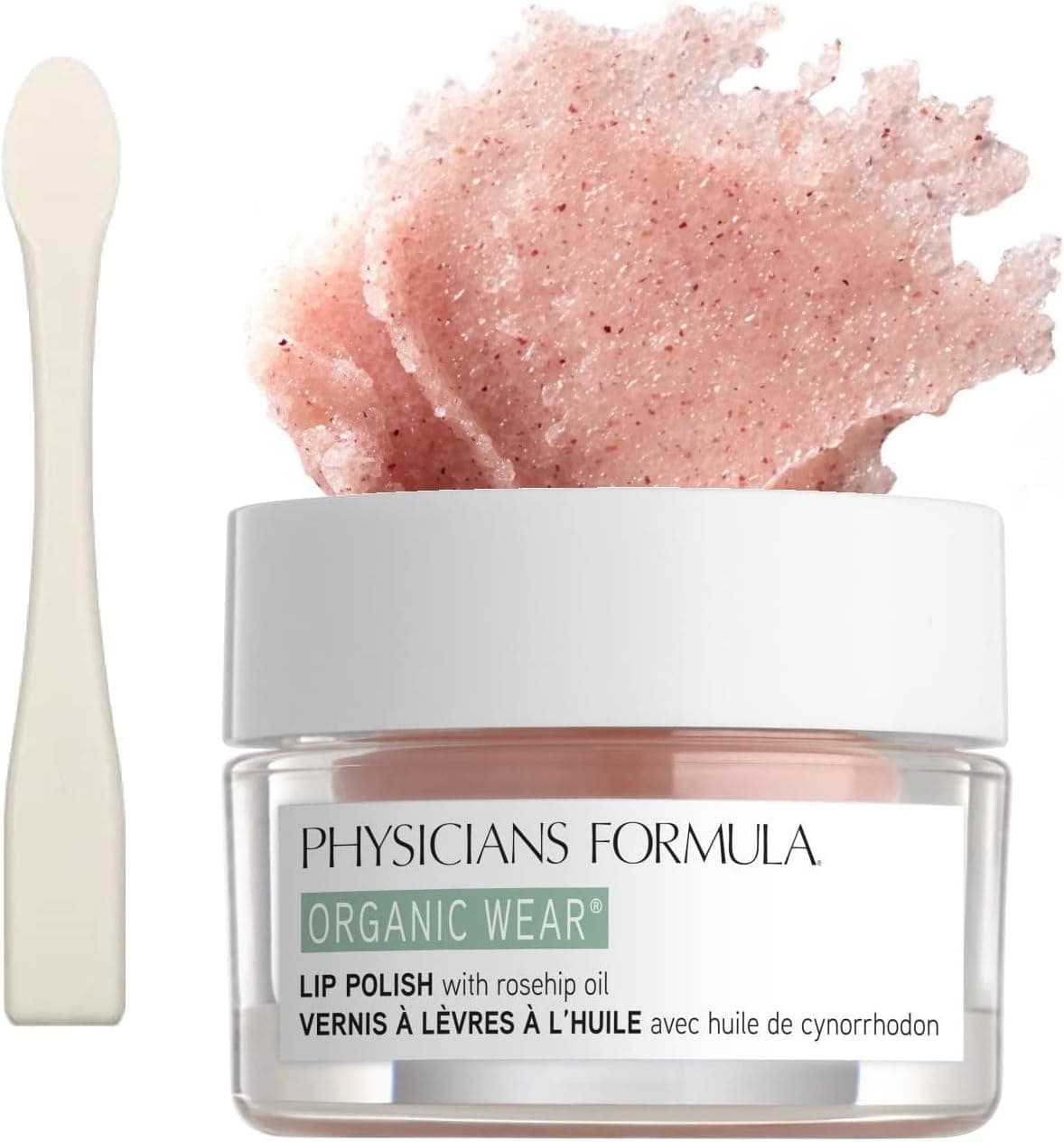 Physicians Formula - Organic Wear Lip Polish - Esfoliação labial com ingredientes orgânicos para cuidados com a pele - tratamento labial para lábios secos e rachados - fórmula hipoalergénico