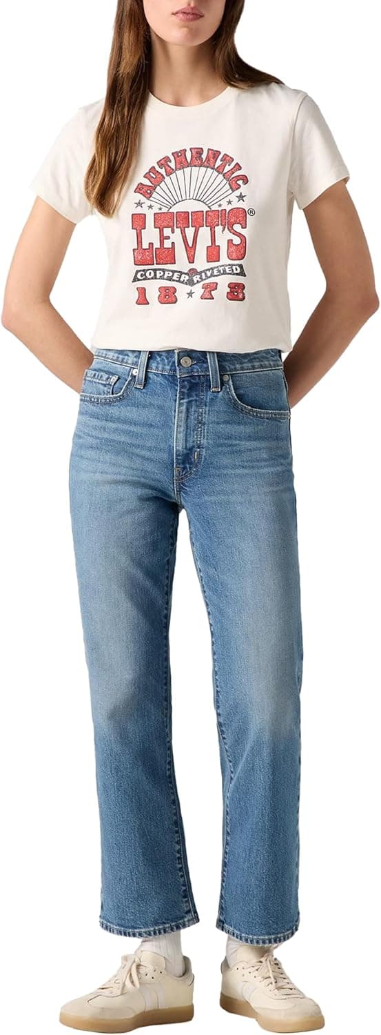 Levi's 725 Authentic Kick Bootcut Ankle Jeans para mulher