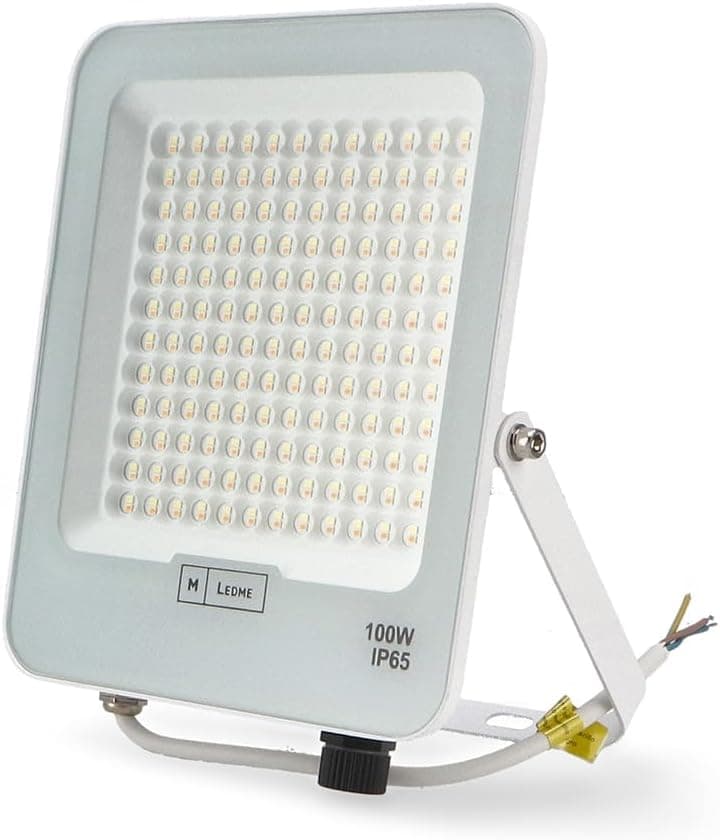 M Ledme Napoli Plus White 100W | Projetor LED exterior com luz regulável de 2700K a 6500K e proteção IP65