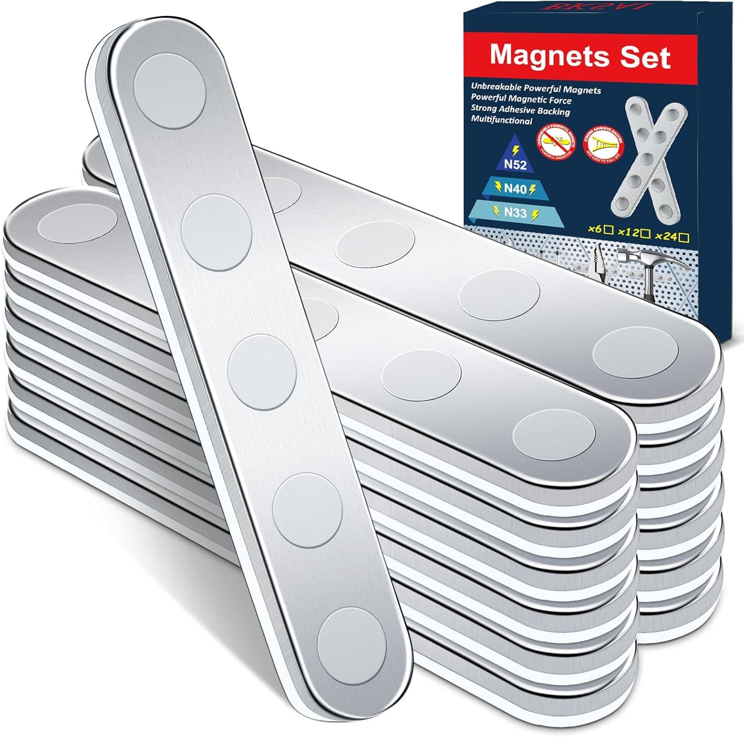 BKSAI Ímanes autocolantes ímanes de neodímio poderosos íman fita magnética trias autocolante ímã magnéticos estampados Magnets Iman conjunto de ímanes ara para frigorífico, armários, cozinhas, quadros