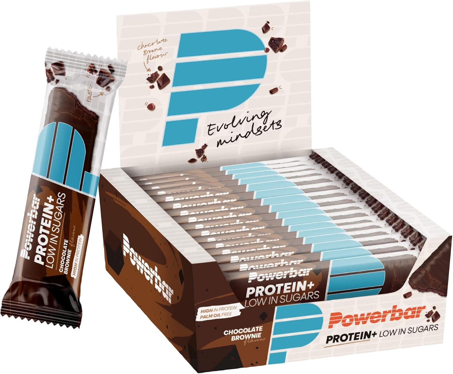 Powerbar Protein Plus Low Sugar Chocolate Brownie 16 x 35 g, barras de proteção com baixo teor de açúcar