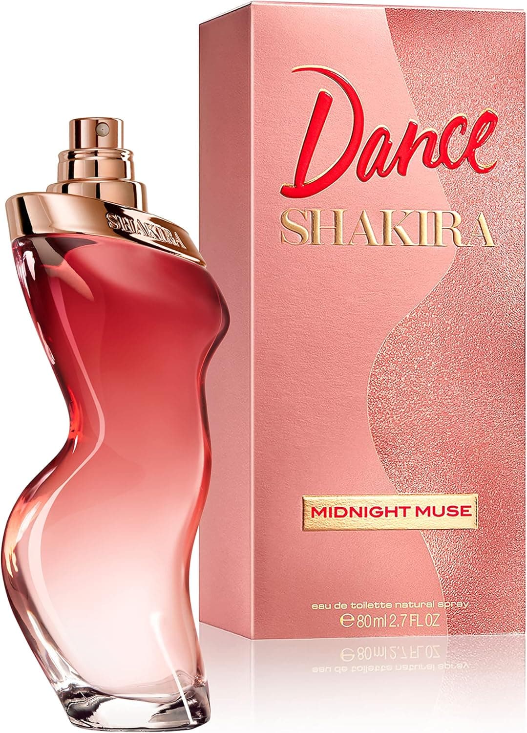 Shakira, Perfumes, Dance Midnight Muse, Eau de Toilette para mulher, longa duração, fragrância feminina, romântica e encantadora, notas de fruta, florais e de baunilha, ideal para uso diário, 80 ml