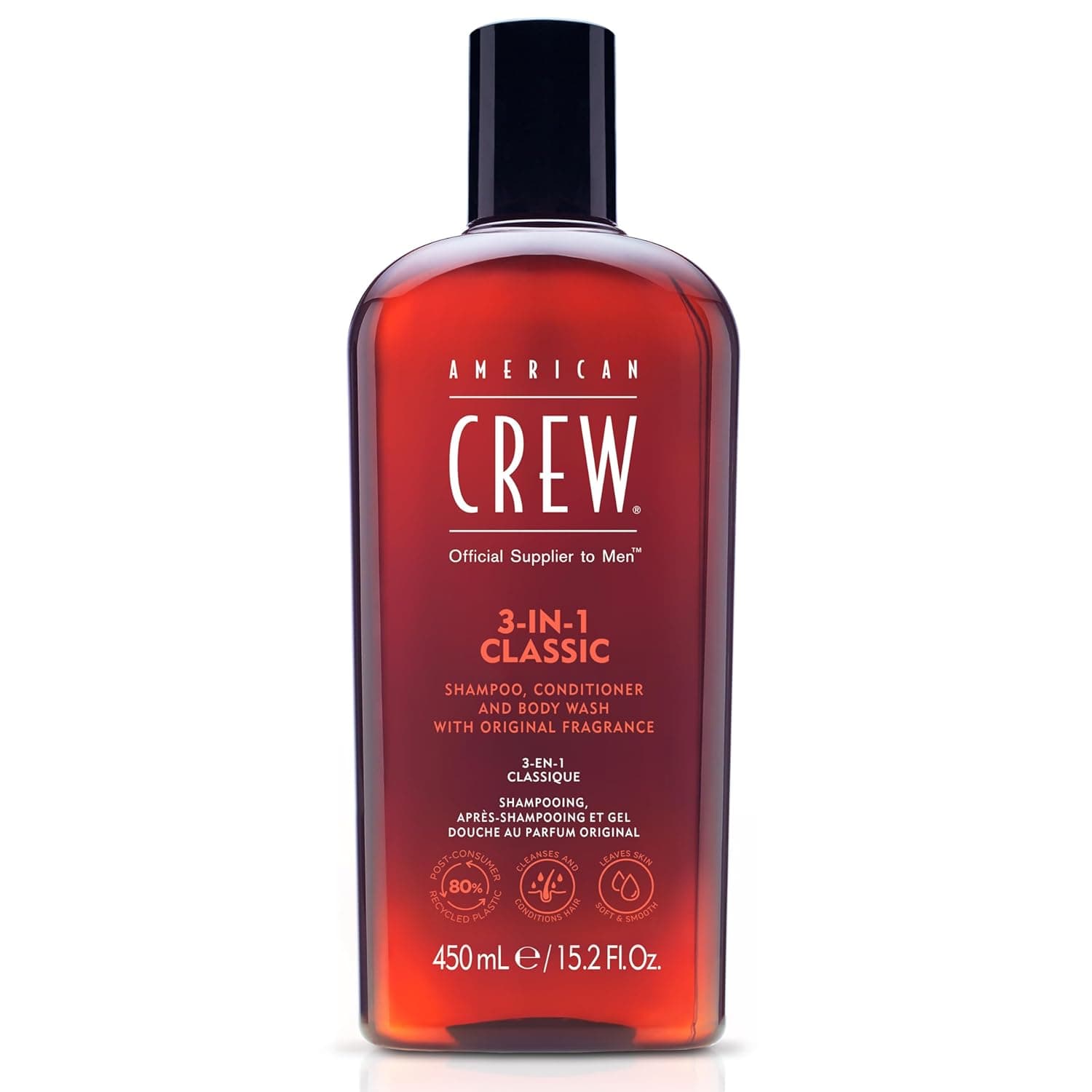 American Crew Classic 3 em 1 champô, condicionador e gel de banho - 250 ml