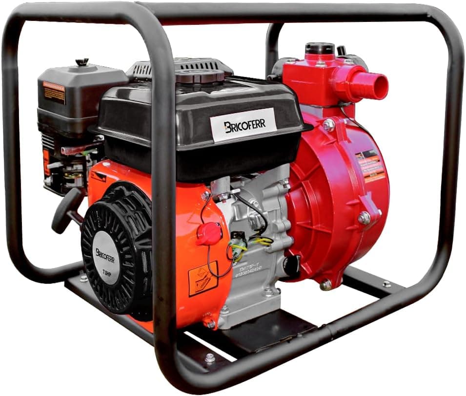 Bricoferr Water Pump 7 HP | Bomba de água de alta pressão 3600 RPM com caudal de 30 m³/h e elevação de 65 m