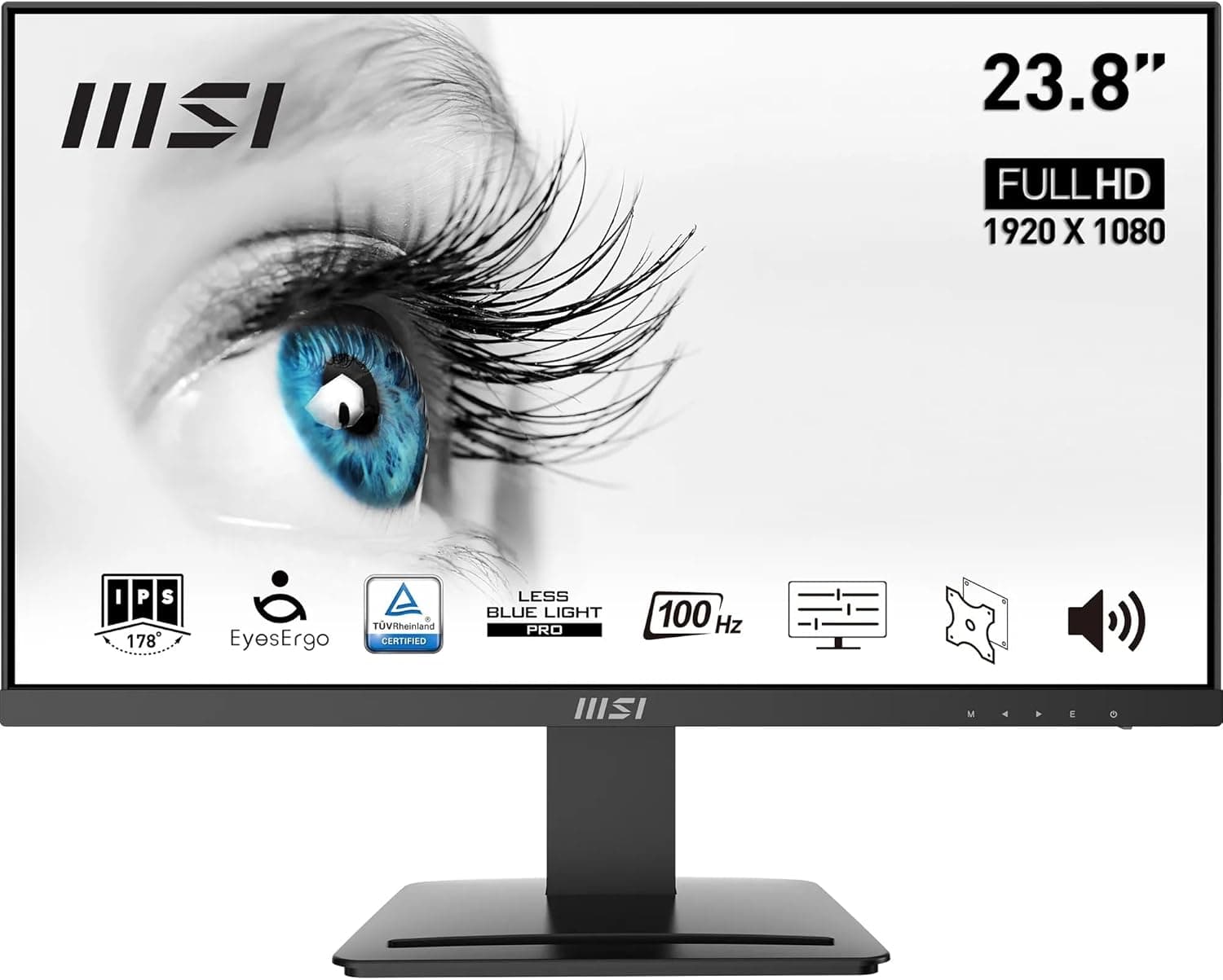 MSI Pro MP243X | Monitor profissional IPS 23,8'' FHD com 100 Hz e ecrã antirreflexo