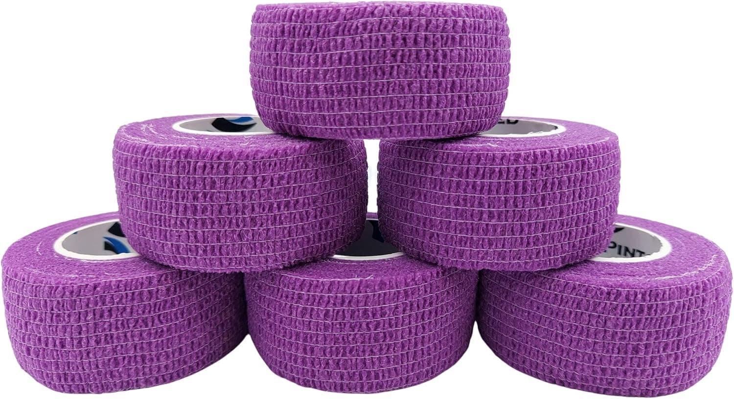 PintoMed - Venda adesiva - púrpura - 6 rolos x 2,5 cm x 4,5 m adesivo flexível ligadura, primeiros socorros, lesões