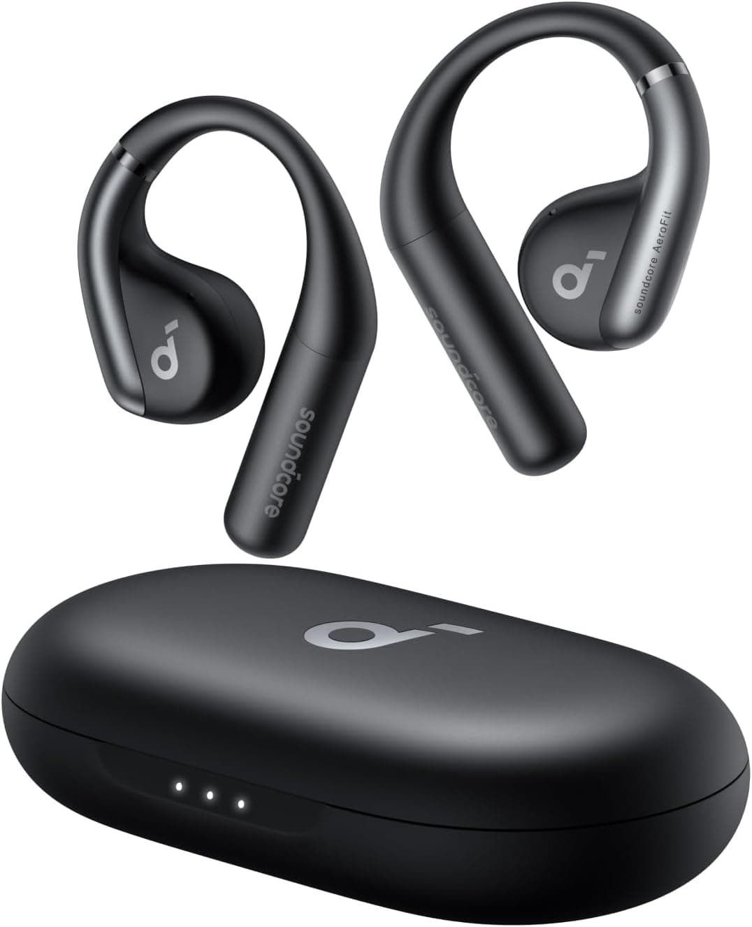 soundcore by Anker AeroFit Auriculares sem fios Bluetooth Open Ear, auriculares de condução de ar, gancho ergonómico para orelha, IPX7, 42H, Bluetooth 5.3, controlo com aplicação, para orelhas