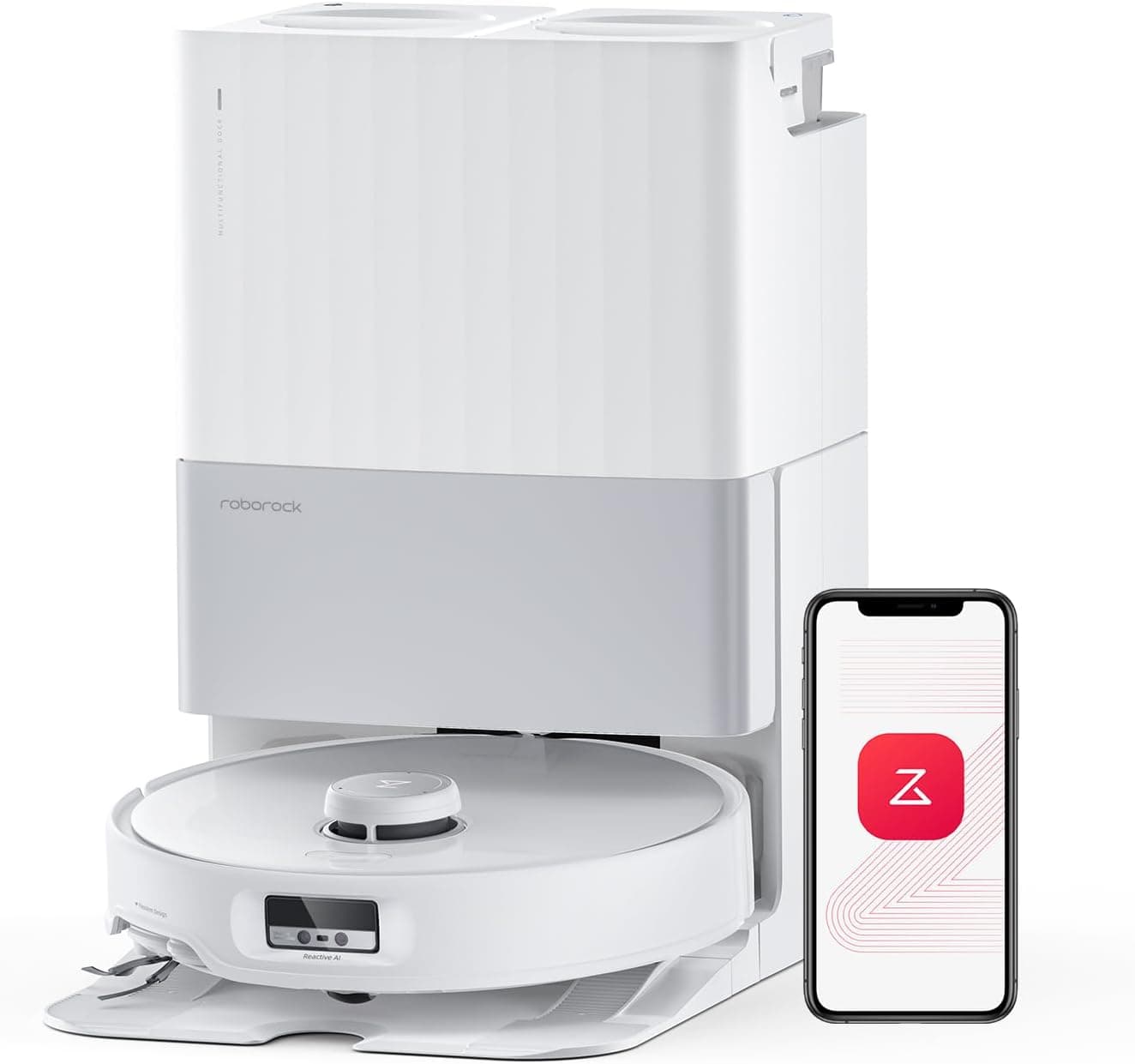 Roborock Qrevo Edge | Robot aspirador com 18500 Pa de sucção e base multifuncional com lavagem de mop a 75°C